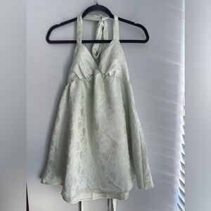 Lulu's Light Mint Green Halter Dress